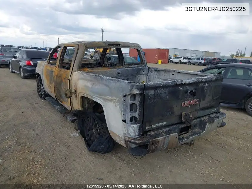 2018 GMC Sierra K1500 Slt VIN: 3GTU2NER4JG250225 Lot: 12315928