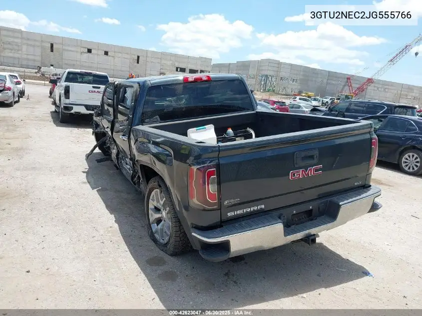 2018 GMC Sierra 1500 Slt VIN: 3GTU2NEC2JG555766 Lot: 42623047