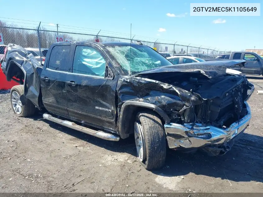 2019 GMC Sierra 1500 Limited Sle VIN: 2GTV2MEC5K1105649 Lot: 42039152