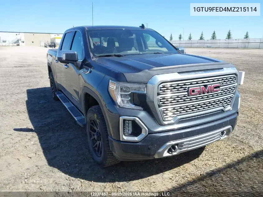 2021 GMC Sierra K1500 Denali VIN: 1GTU9FED4MZ215114 Lot: 12327857