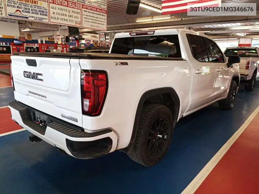 2021 GMC Sierra 1500 4Wd Short Box Elevation VIN: 3GTU9CED1MG346676 Lot: 42655963