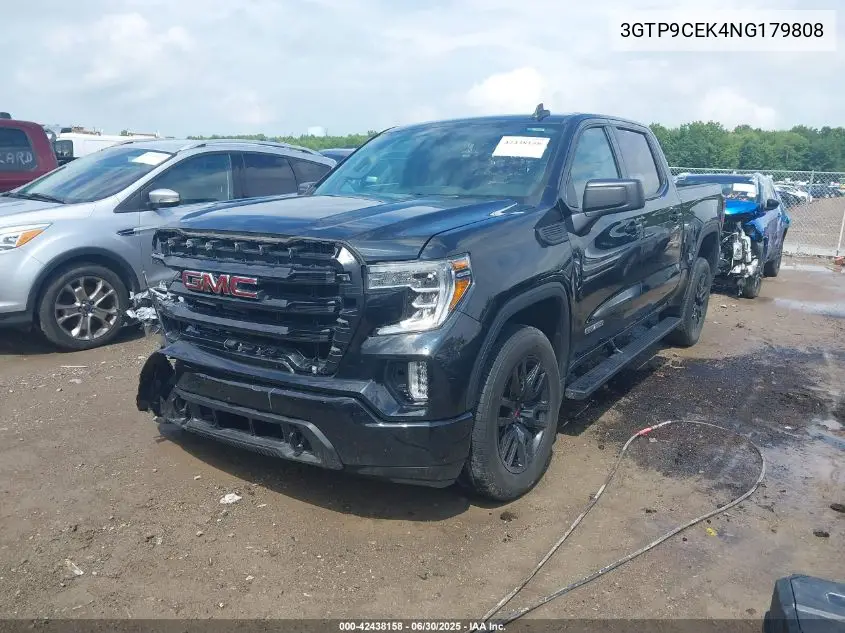 2022 GMC Sierra 1500 Limited 4Wd Short Box Elevation VIN: 3GTP9CEK4NG179808 Lot: 42438158