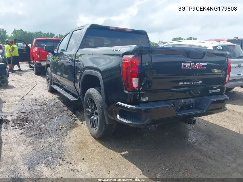 2022 GMC Sierra 1500 Limited 4Wd Short Box Elevation VIN: 3GTP9CEK4NG179808 Lot: 42438158