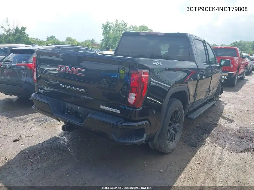2022 GMC Sierra 1500 Limited 4Wd Short Box Elevation VIN: 3GTP9CEK4NG179808 Lot: 42438158