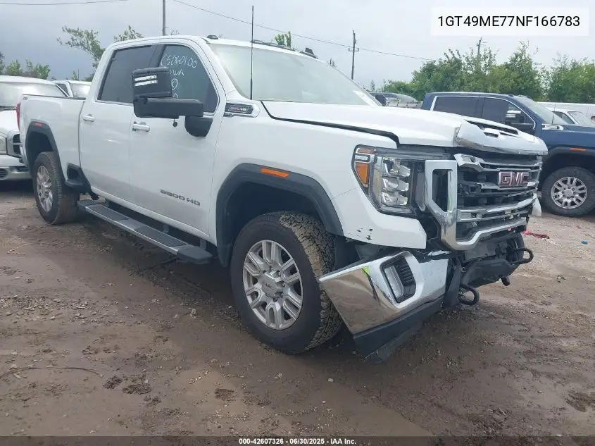 2022 GMC Sierra 2500Hd 4Wd Standard Bed Sle VIN: 1GT49ME77NF166783 Lot: 42607326