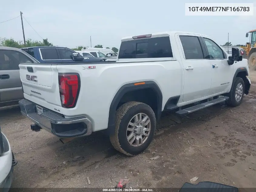 2022 GMC Sierra 2500Hd 4Wd Standard Bed Sle VIN: 1GT49ME77NF166783 Lot: 42607326
