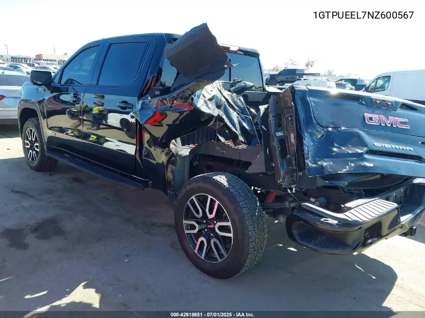 1GTPUEEL7NZ600567 2022 GMC Sierra 1500 4Wd Short Box At4