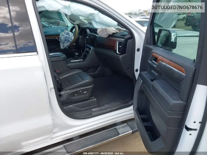 2022 GMC Sierra 1500 4Wd Short Box Denali VIN: 3GTUUGED7NG678676 Lot: 42627177
