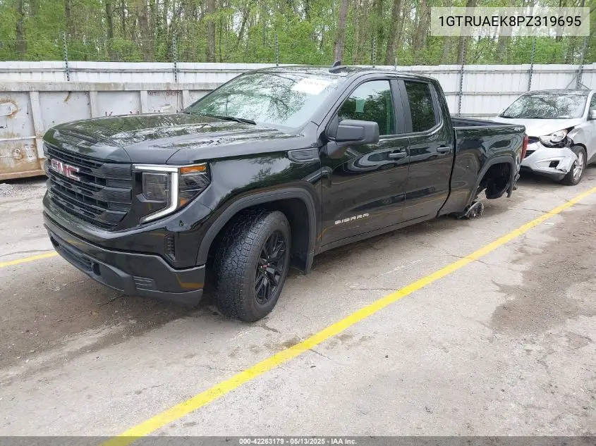 2023 GMC Sierra 1500 4Wd Double Cab Standard Box Pro VIN: 1GTRUAEK8PZ319695 Lot: 42263179
