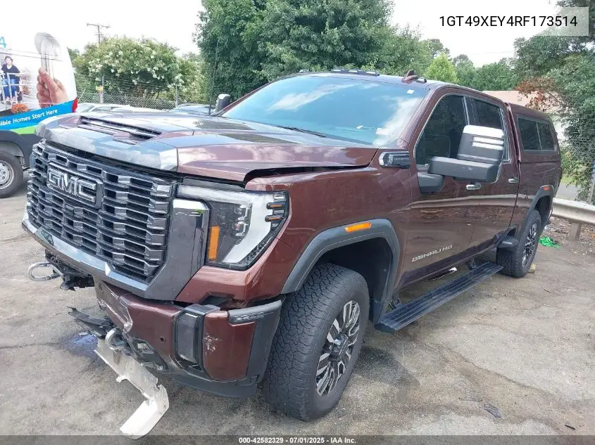 2024 GMC Sierra 2500Hd 4Wd Standard Bed Denali Ultimate VIN: 1GT49XEY4RF173514 Lot: 42582329