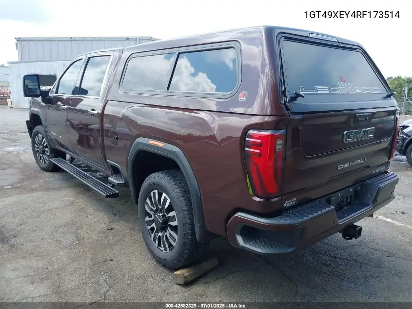 2024 GMC Sierra 2500Hd 4Wd Standard Bed Denali Ultimate VIN: 1GT49XEY4RF173514 Lot: 42582329