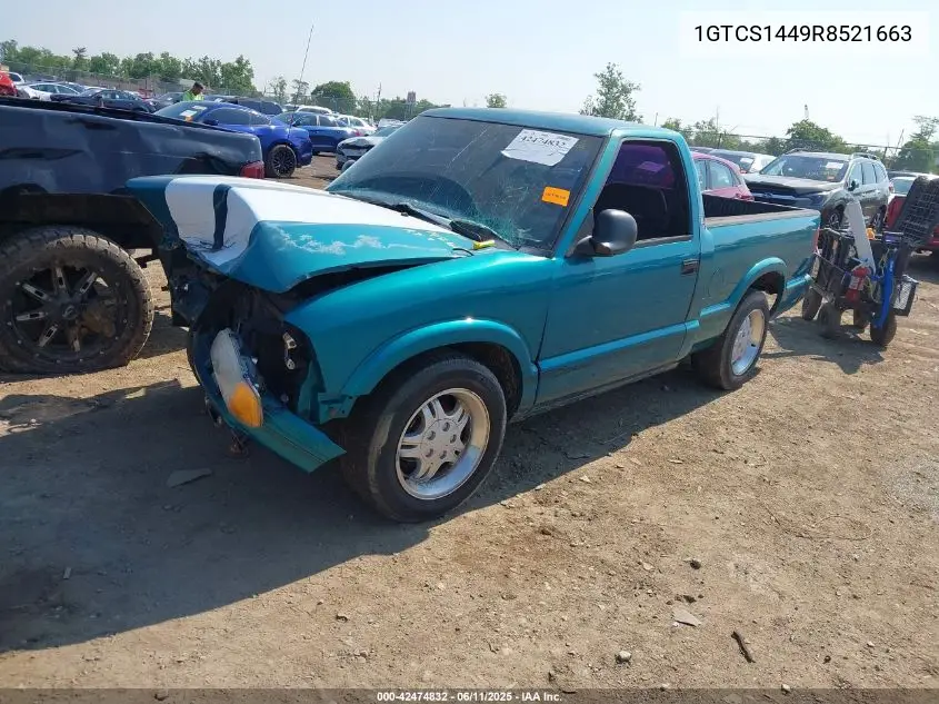 1994 GMC Sonoma VIN: 1GTCS1449R8521663 Lot: 42474832