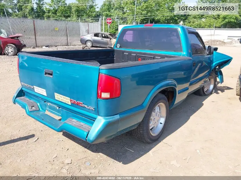1994 GMC Sonoma VIN: 1GTCS1449R8521663 Lot: 42474832