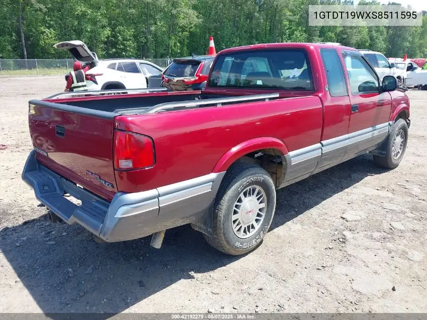 1995 GMC Sonoma VIN: 1GTDT19WXS8511595 Lot: 42192279
