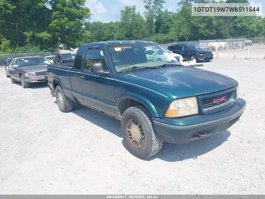 1998 GMC Sonoma Sls VIN: 1GTDT19W7W8511544 Lot: 42580517