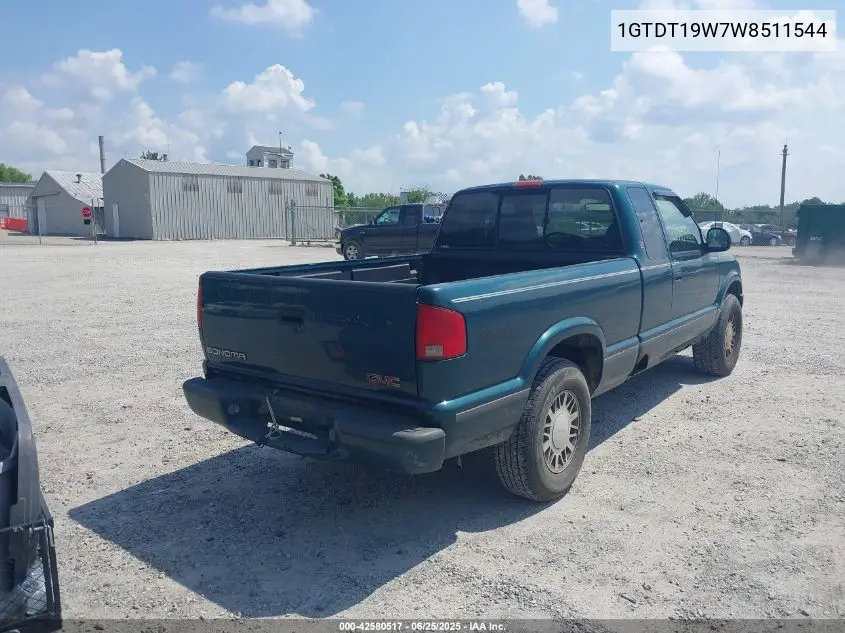1998 GMC Sonoma Sls VIN: 1GTDT19W7W8511544 Lot: 42580517