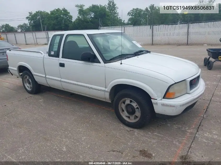 1999 GMC Sonoma Sls VIN: 1GTCS1949X8506831 Lot: 42504948