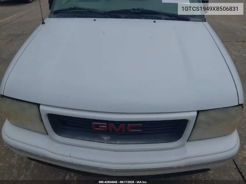 1999 GMC Sonoma Sls VIN: 1GTCS1949X8506831 Lot: 42504948