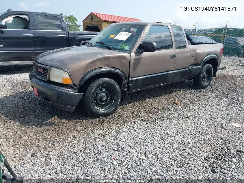 2000 GMC Sonoma Sls VIN: 1GTCS1940Y8141571 Lot: 42473707