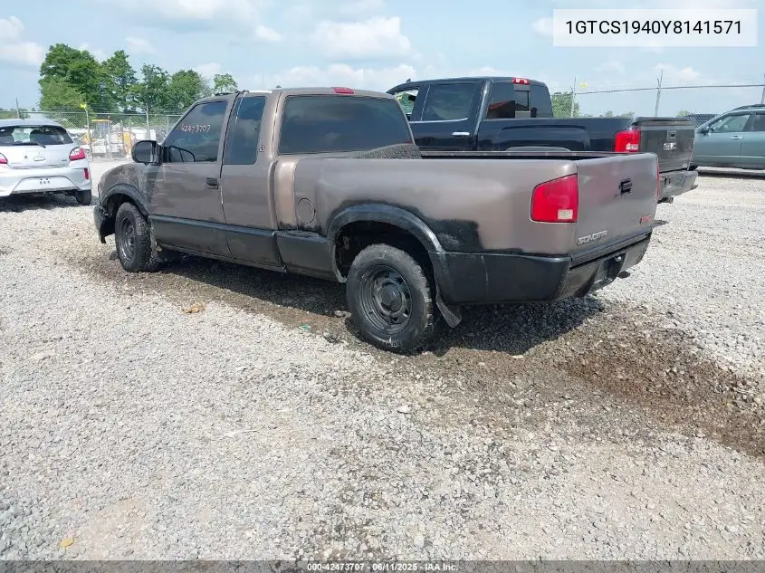 2000 GMC Sonoma Sls VIN: 1GTCS1940Y8141571 Lot: 42473707