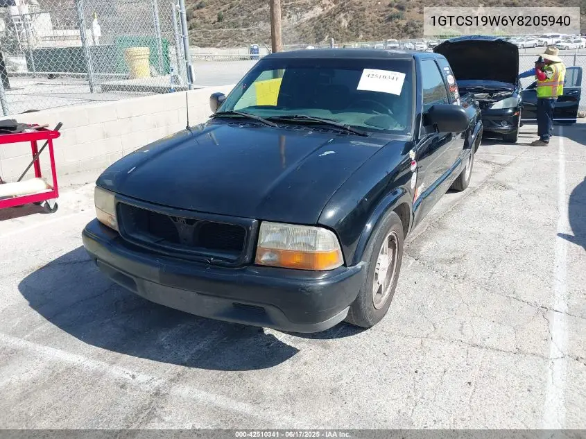 2000 GMC Sonoma Sls VIN: 1GTCS19W6Y8205940 Lot: 42510341