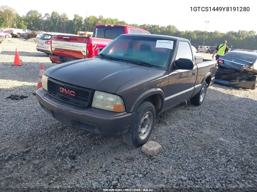 2000 GMC Sonoma Sl VIN: 1GTCS1449Y8191280 Lot: 42610261