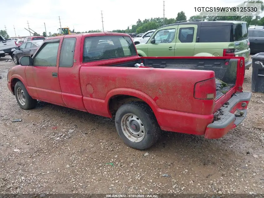 2000 GMC Sonoma Sls VIN: 1GTCS19W3Y8125530 Lot: 42622972