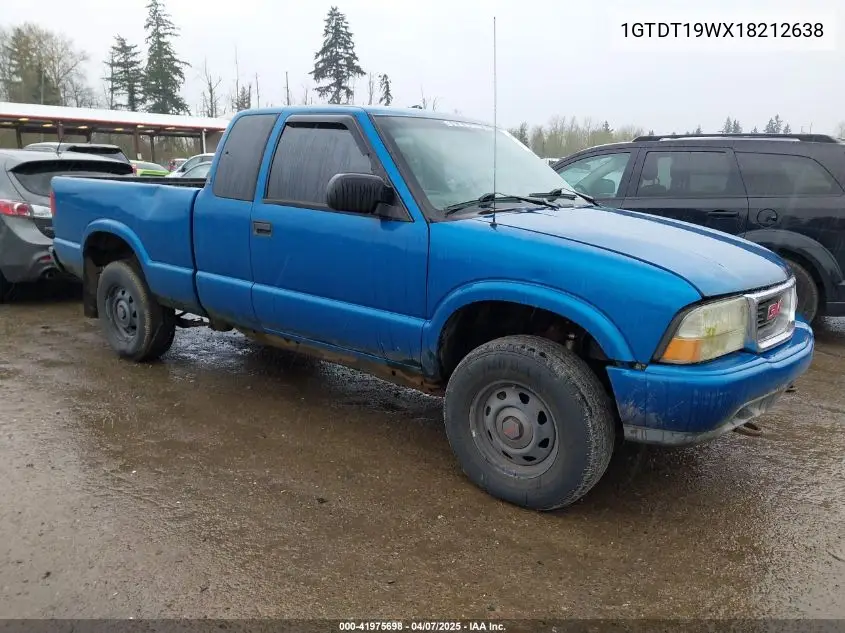 2001 GMC Sonoma Sl VIN: 1GTDT19WX18212638 Lot: 41975698