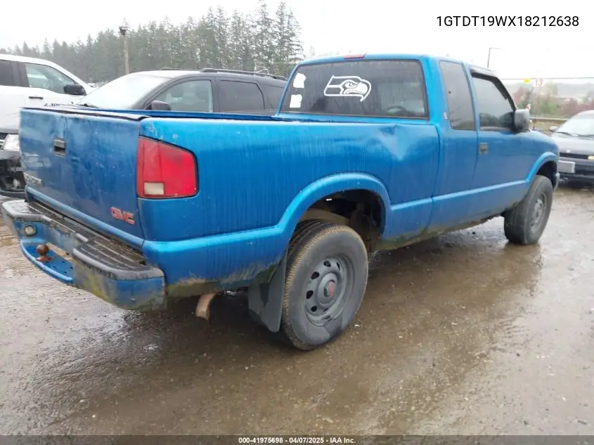 2001 GMC Sonoma Sl VIN: 1GTDT19WX18212638 Lot: 41975698