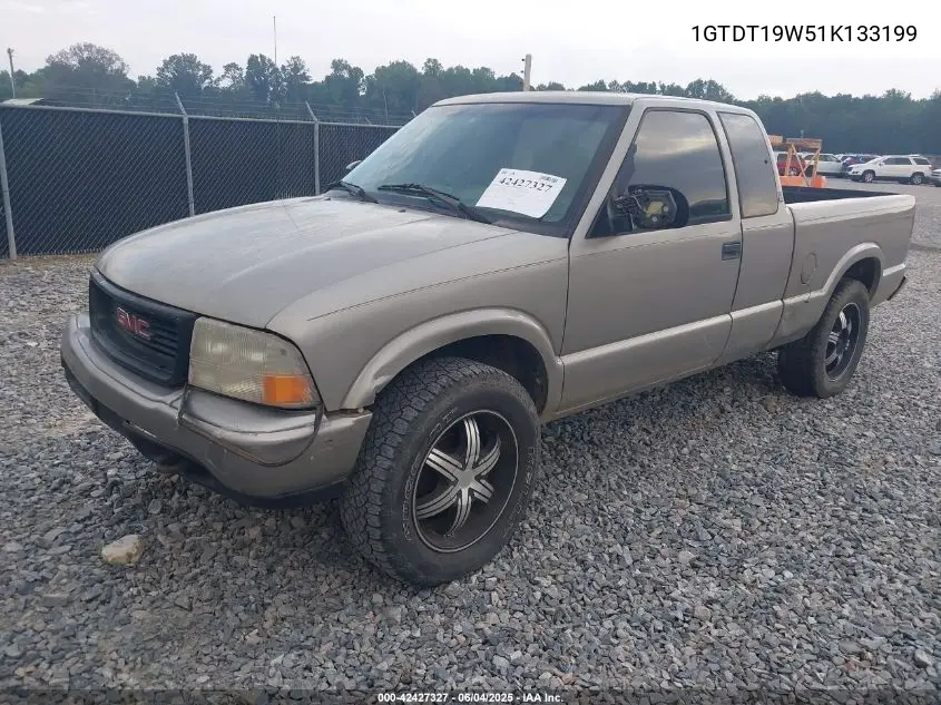 2001 GMC Sonoma Sls VIN: 1GTDT19W51K133199 Lot: 42427327