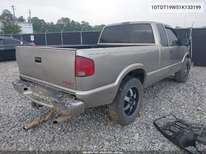 2001 GMC Sonoma Sls VIN: 1GTDT19W51K133199 Lot: 42427327