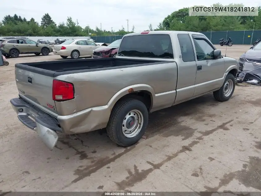 2001 GMC Sonoma Sls VIN: 1GTCS19W418241812 Lot: 42538180