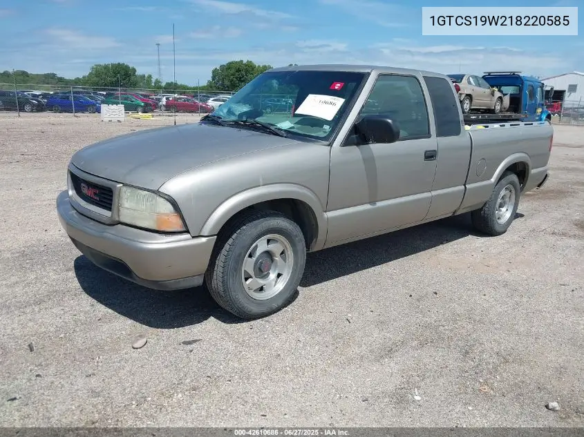2001 GMC Sonoma Sls VIN: 1GTCS19W218220585 Lot: 42610686