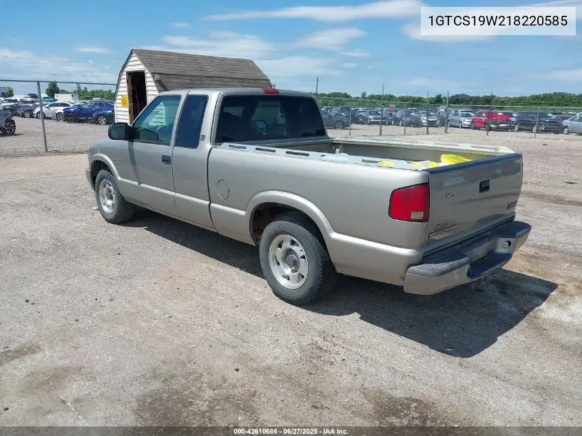 2001 GMC Sonoma Sls VIN: 1GTCS19W218220585 Lot: 42610686