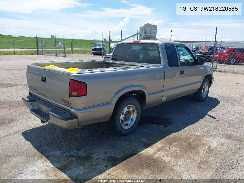 2001 GMC Sonoma Sls VIN: 1GTCS19W218220585 Lot: 42610686