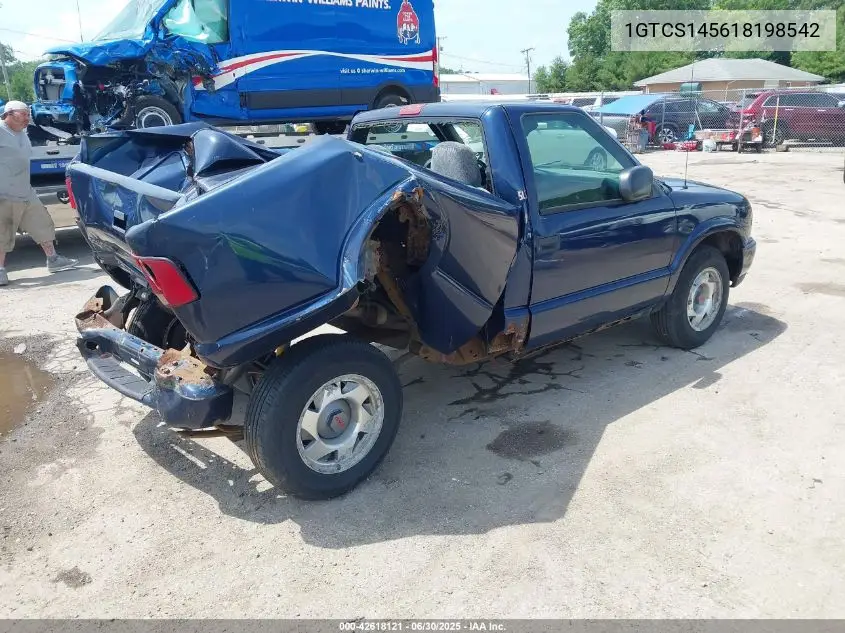 2001 GMC Sonoma Sls VIN: 1GTCS145618198542 Lot: 42618121