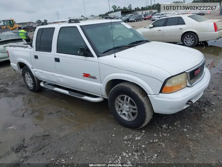 2002 GMC Sonoma Sls VIN: 1GTDT13W02K222267 Lot: 41953137