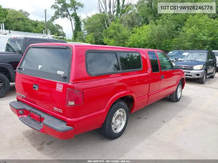 2002 GMC Sonoma Sls VIN: 1GTCS19W928246778 Lot: 42501970