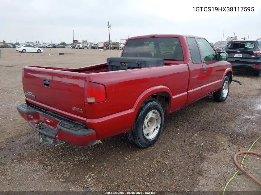 2003 GMC Sonoma Sls VIN: 1GTCS19HX38117595 Lot: 42200207