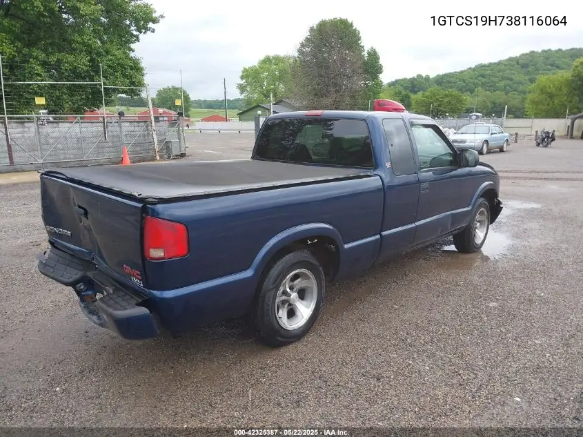 2003 GMC Sonoma Sls VIN: 1GTCS19H738116064 Lot: 42325387