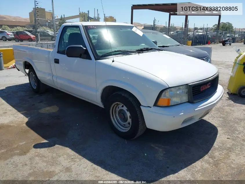 2003 GMC Sonoma Sl VIN: 1GTCS14X338208805 Lot: 42564399
