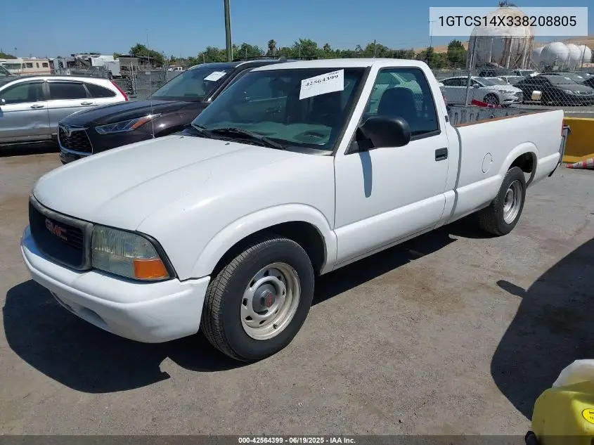2003 GMC Sonoma Sl VIN: 1GTCS14X338208805 Lot: 42564399