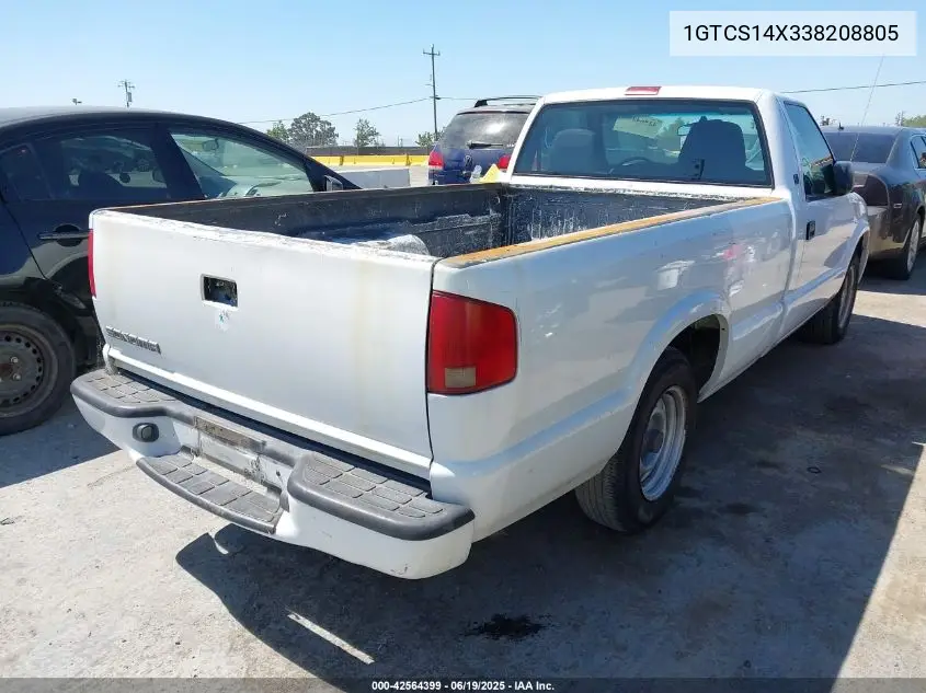2003 GMC Sonoma Sl VIN: 1GTCS14X338208805 Lot: 42564399