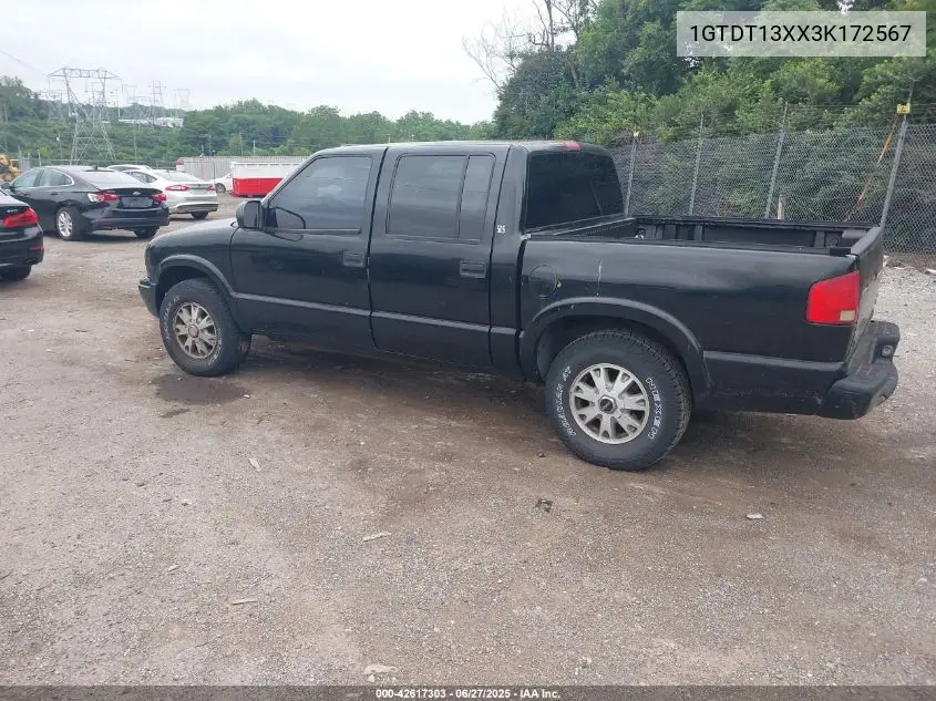 2003 GMC Sonoma Sls VIN: 1GTDT13XX3K172567 Lot: 42617303