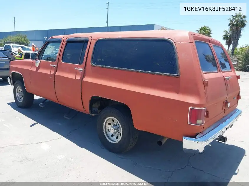 1988 GMC Suburban V15 Conventional VIN: 1GKEV16K8JF528412 Lot: 42305558