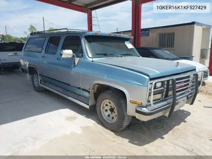 1989 GMC Suburban R15 Conventional VIN: 1GKER16K1KF527429 Lot: 42094606