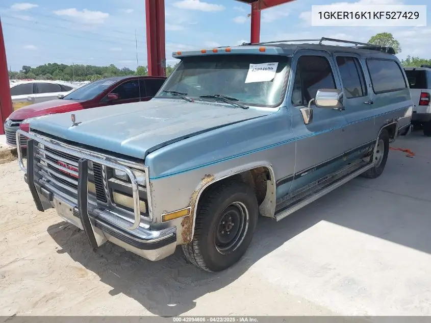 1989 GMC Suburban R15 Conventional VIN: 1GKER16K1KF527429 Lot: 42094606