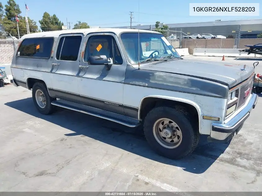 1990 GMC Suburban R25 Conventional VIN: 1GKGR26NXLF528203 Lot: 42731684