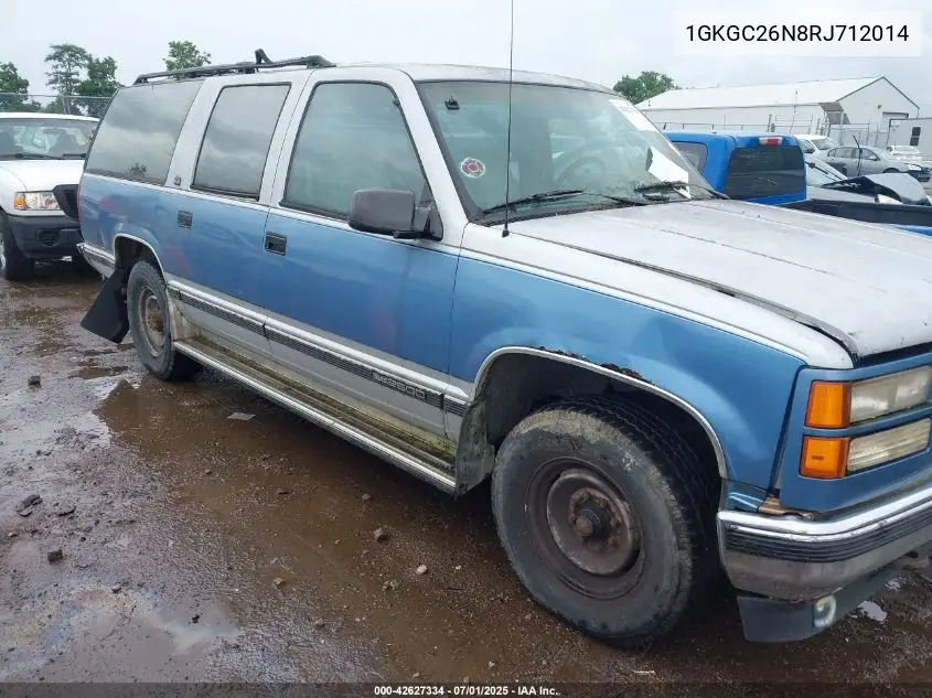 1GKGC26N8RJ712014 1994 GMC Suburban C2500