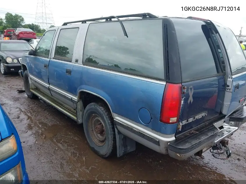 1GKGC26N8RJ712014 1994 GMC Suburban C2500